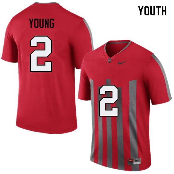 Ohio State Buckeyes #2 Chase Young Youth Embroidery Jersey Throwback